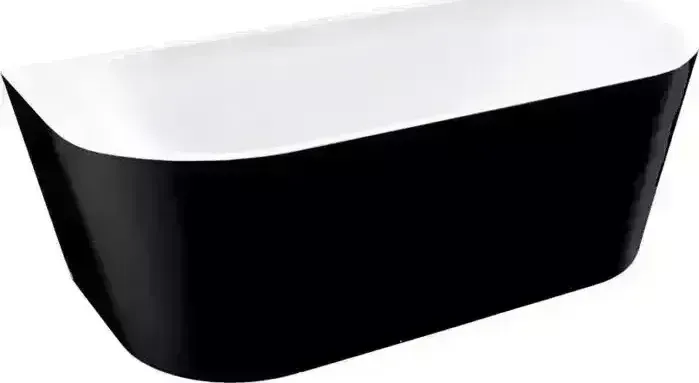 Акриловая ванна Vincea 170х80 слив-перелив, черная (VBT-421-1700MB)