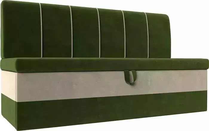 Кухонный диван Лига Диванов Энигма микровельвет зеленый\бежевый (112893)