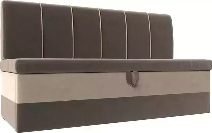 Кухонный диван Лига Диванов Энигма велюр коричневый\бежевый (112885)