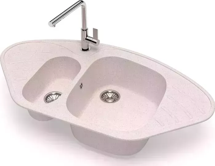 Мойка кухонная Glanz J-023-33 бежевая, матовая