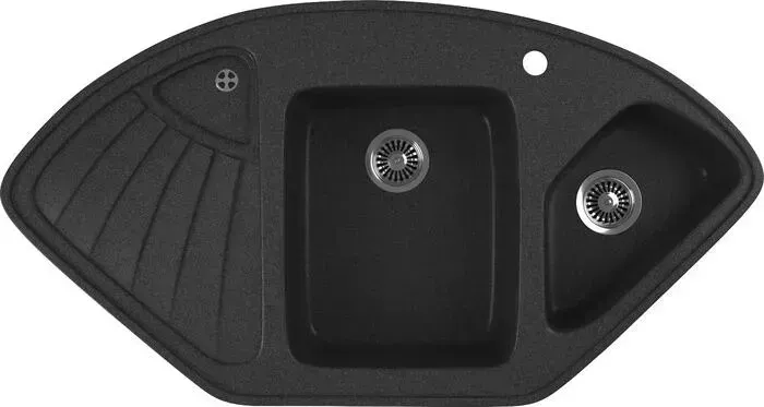 Мойка кухонная GREENSTONE GRS-14K-343 антрацит