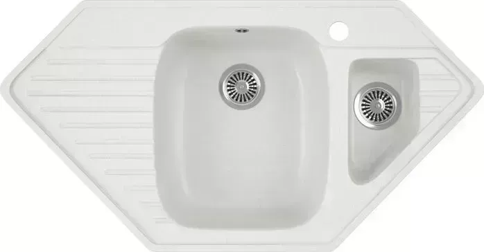 Мойка кухонная GREENSTONE GRS-10K-341 молочная