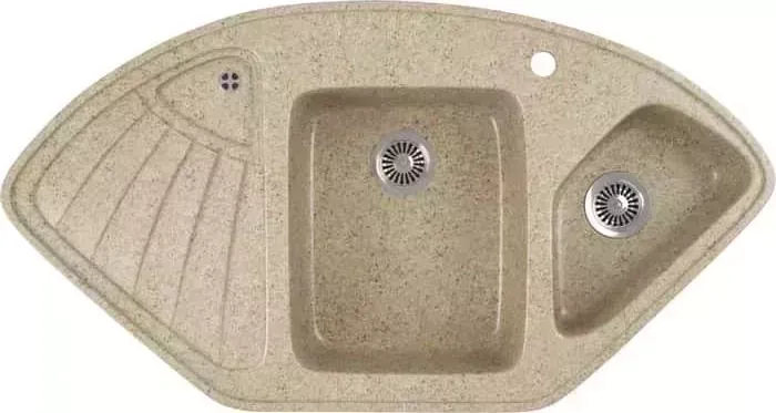 Мойка кухонная GREENSTONE GRS-14K-302 песочная