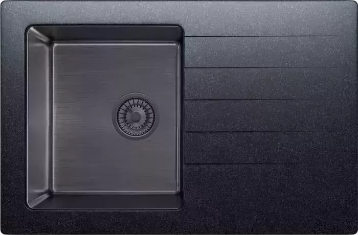 Мойка кухонная TOLERO Twist TTS-760 №911 Black Edition черный (581418)