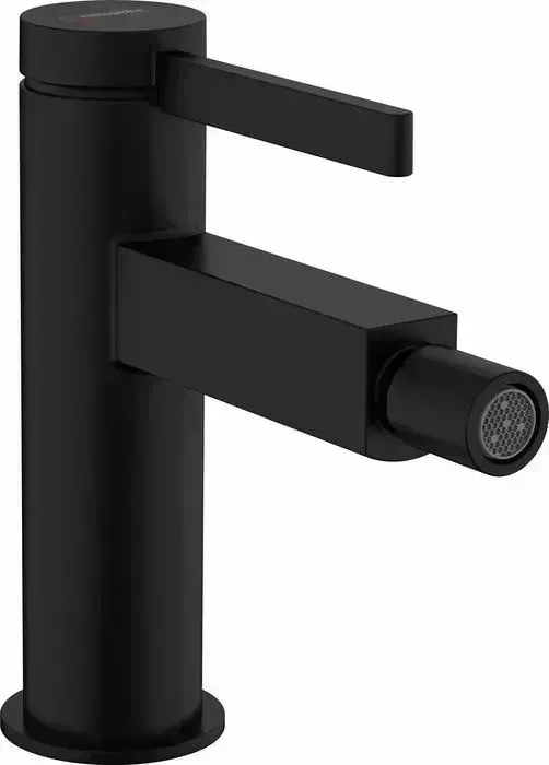 Смеситель для биде Hansgrohe Finoris с донным клапаном Push-Open, черный матовый (76200670)