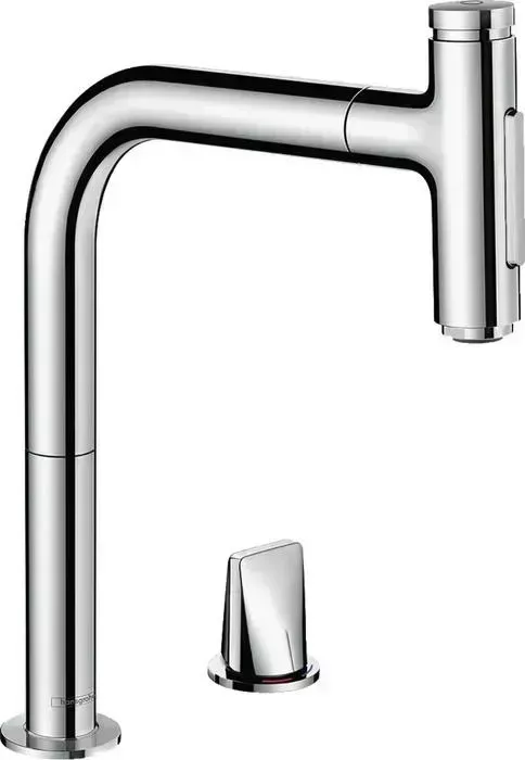 Смеситель для кухни Hansgrohe Metris Select с выдвижным изливом, хром глянцевый (73818000)