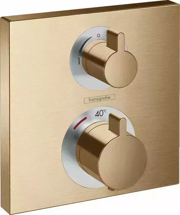 Термостат для ванны Hansgrohe Ecostat Square механизма 1800180, шлифованная бронза (15714140)