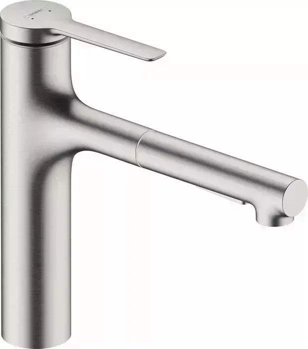 Смеситель для кухни Hansgrohe Zesis M33 sBox выдвижной излив, нержавеющая сталь (74804800)