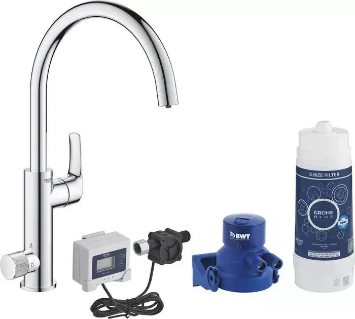 Смеситель для кухни Grohe Eurosmart хром StarLight (30499000)