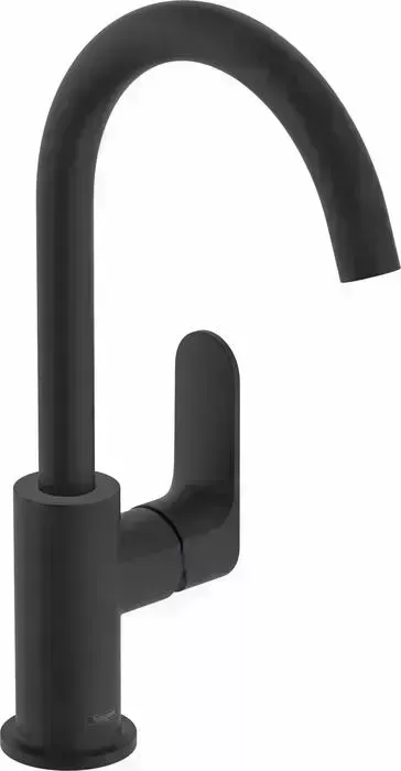 Смеситель для раковины Hansgrohe Rebris S с донным клапаном, матовый черный (72536670)