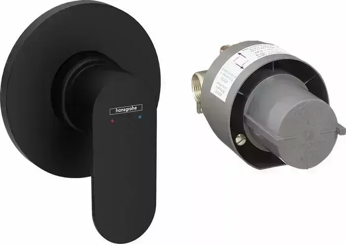 Смеситель для душа Hansgrohe Rebris S с механизмом, матовый черный (72648670)