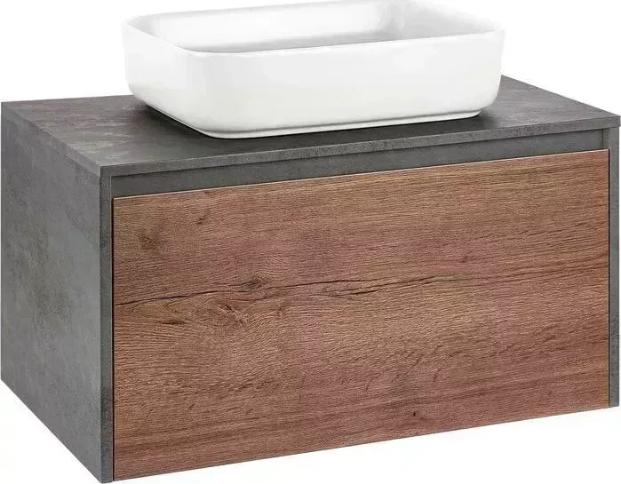 Тумба под раковину Vincea Mesa 80х50 T.Oak + Beton (VMC-2MS800TB)