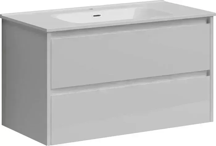 Тумба под раковину Sancos Libra 90 два ящика, белый глянец (LB90W)