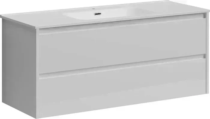 Тумба под раковину Sancos Libra 120 два ящика, белый глянец (LB120-1W)