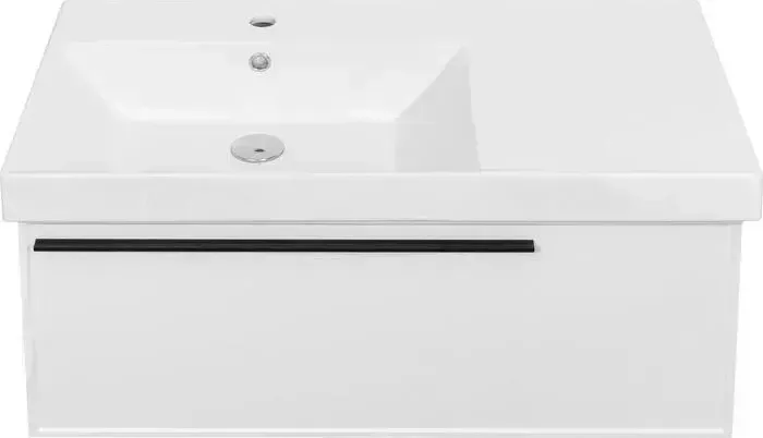 Тумба с раковиной La Fenice с Elba Bianco 90х47 левая, белая (FNC-01-ELB-B-90, CU.NN.90L)