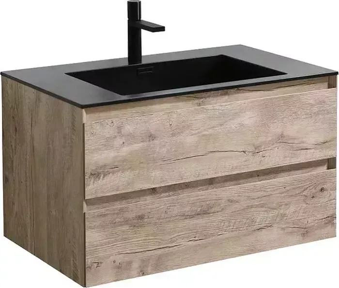 Тумба с раковиной Vincea с Luka 80х48 N.Wood (VMC-1L800NW, VCB-13800B)