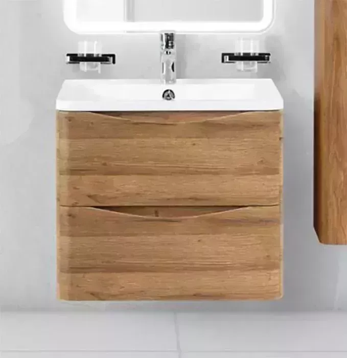 Тумба с раковиной BELBANGO с Acqua 60 Rovere Rustico (Acqua-600-2C-SO-RR, BB600/455-LV-MR-ALR)