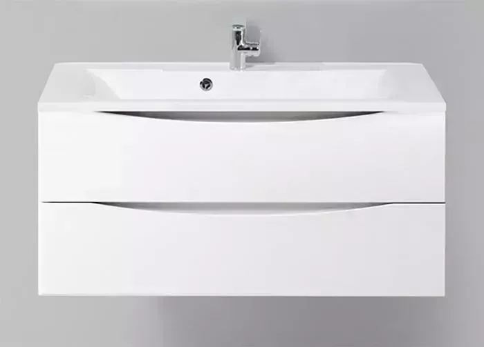 Тумба с раковиной BELBANGO с Marino-Cer 100 Bianco Opaco (MARINO-CER-1000-2C-SO-BO-P, BB-0324-100-LVB)