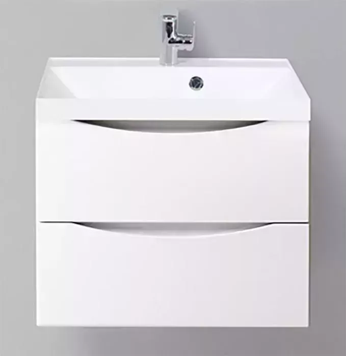 Тумба с раковиной BELBANGO с Marino-Cer 60 Bianco Opaco (MARINO-CER-600-2C-SO-BO-P, BB-0320-60-LVB)