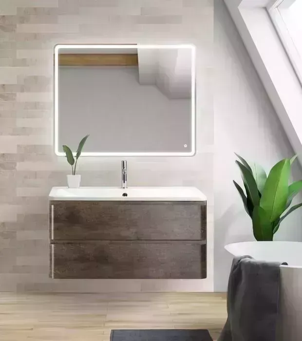 Мебель для ванной BELBANGO Albano 120 подвесная, Rovere Nature Grigio