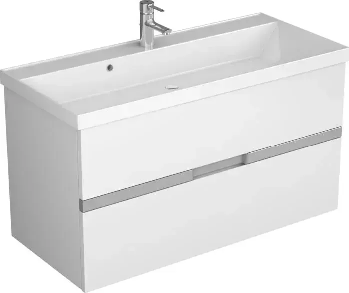 Тумба с раковиной Veneciana с Allia 100 с ящиками, белая (510009, 4680028070283)