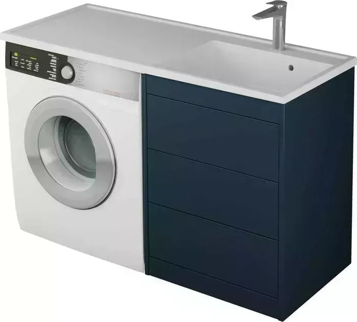 Тумба с раковиной Veneciana с Nera 55 (120) правая, три ящика, индиго (55526, 4660105230687)