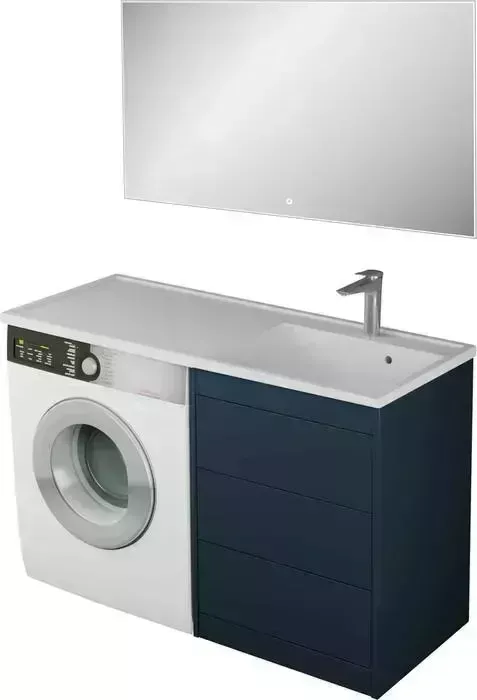 Мебель для ванной Veneciana Nera 55 (120) правая, три ящика, индиго
