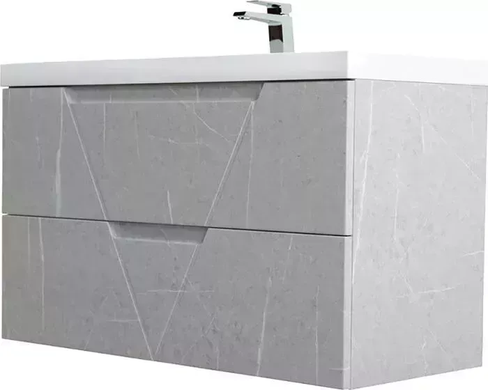 Тумба с раковиной BELBANGO с Vittoria 100 Toros Bianco (VITTORIA-1000-2C-SO-TB-P, BB1000/450-LV-MR-AST)