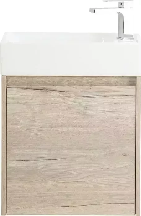 Тумба с раковиной BELBANGO с Kraft Mini 50 правая, Rovere Galifax Bianco (KRAFT MINI-500/260-1A-SO-RGB-R, 7045-KL)