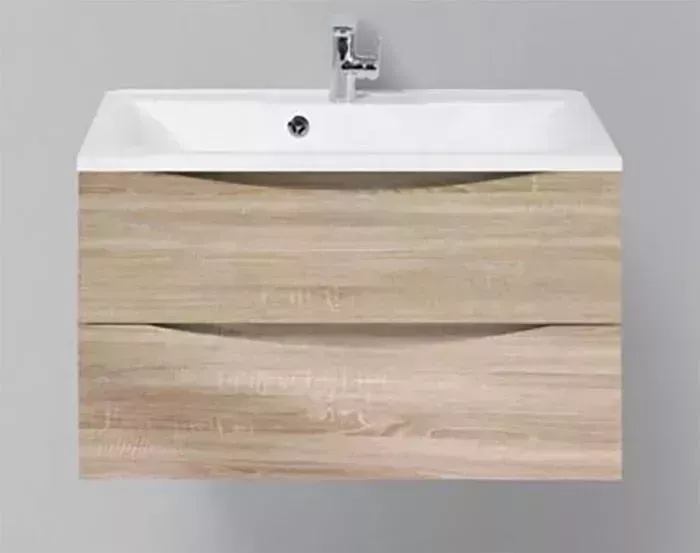 Тумба с раковиной BELBANGO с Marino 80 Rovere Bianco (MARINO-800-2C-SO-WO-P, BB800/450-LV-MR-AST)