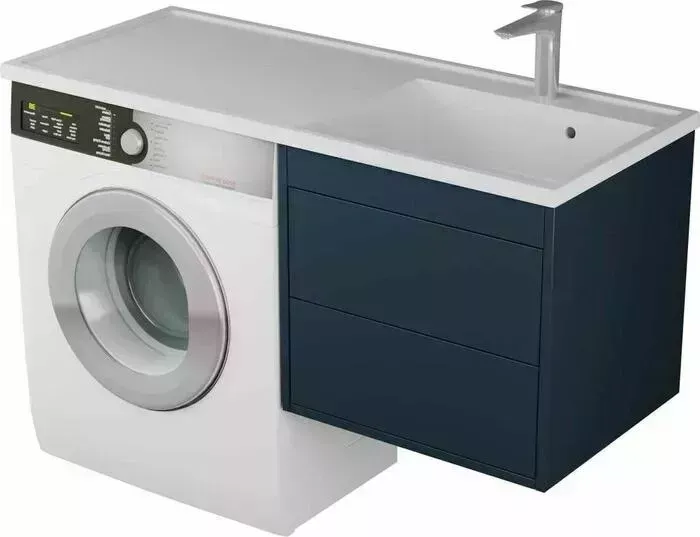 Тумба с раковиной Veneciana с Nera 55 (120) правая, два ящика, индиго (55524, 4660105230687)