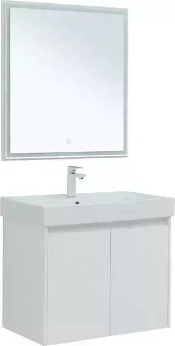 Мебель для ванной AQUANET Nova Lite 75 две дверки, белый глянец
