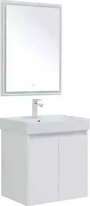 Мебель для ванной AQUANET Nova Lite 60 две дверки, белый глянец