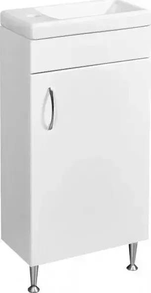 Тумба с раковиной Stella Polar с Концепт 40 напольная, белая (SP-00000232, S-UM-COM40/1-w)