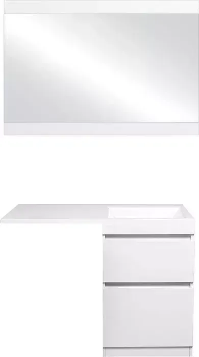 Мебель для ванной Style line Даллас Люкс 53 (115R) напольная, под стиральную машину, усиленный кронштейн, белая