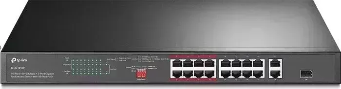 Коммутатор TP-LINK TP-Link TL-SL1218P 16x100Mb 1G 16PoE+ 150W неуправляемый