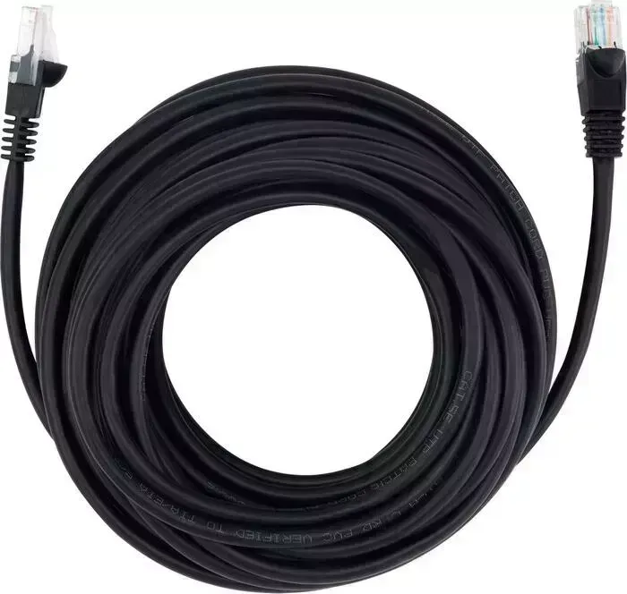 Кабель Патч-корд Buro UTP 4 пары cat5E CCA molded 10м черный RJ-45 (m)-RJ-45 (m)