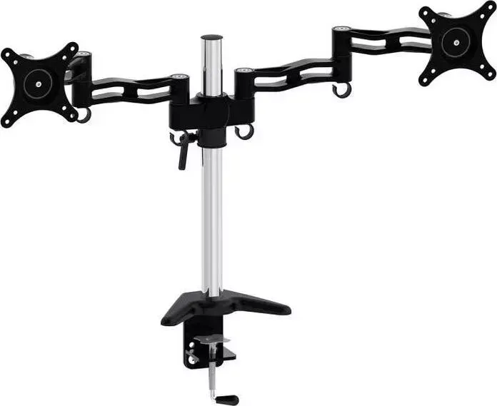 Кронштейн для мониторов CACTUS CS-VM-D08-AL серебристый 13"-27" макс.8кг настольный поворот и наклон