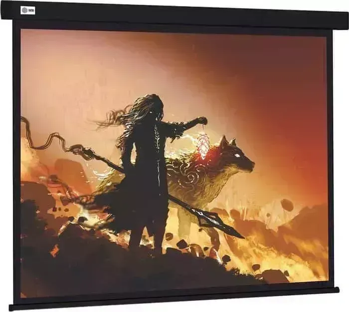 Экран для проектора CACTUS 149.4x265.7 см Wallscreen CS-PSW-149X265-BK 16:9 настенно-потолочный рулонный черный