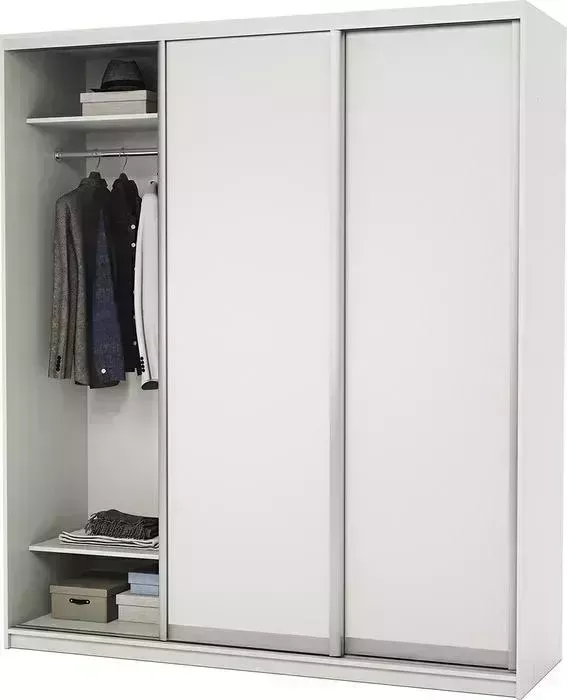 Шкаф-купе Шарм-Дизайн Премиум со штангой 220х60х220 трехдверный, белый
