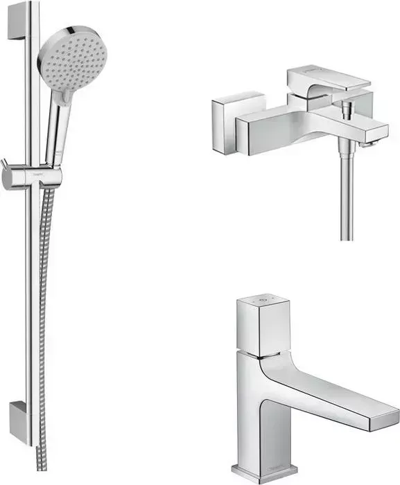 Комплект смесителей Hansgrohe Metropol с душевым гарнитуром, хром (74540000, 32570000, 26275000)