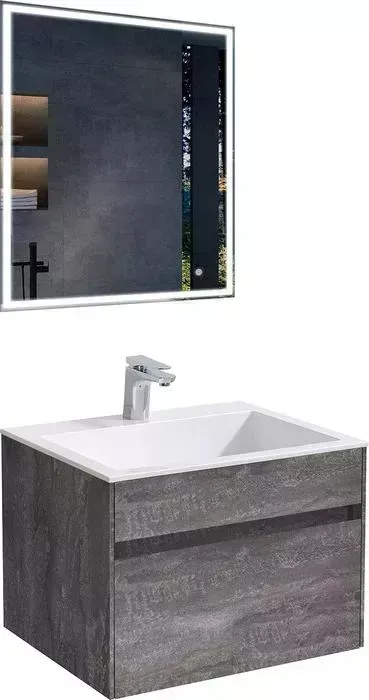 Мебель для ванной Vincea Chiara 60х48 G.Stone, белая раковина
