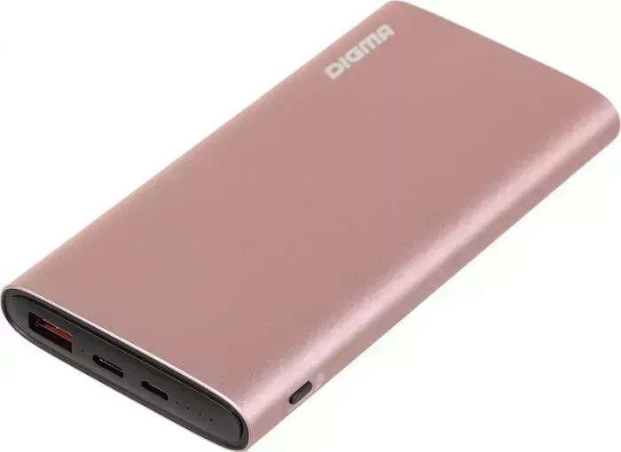 Внешний аккумулятор DIGMA DGPF10F 10000mAh 3A QC PD 20W 1xUSB розовый (DGPF10F20APN)
