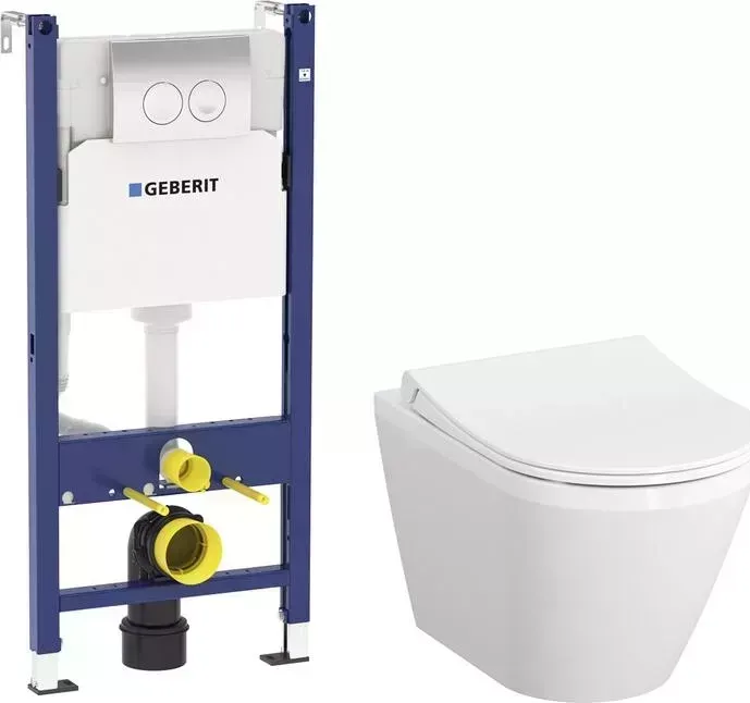 Комплект унитаза с инсталляцией VITRA Integra Round с , микролифт (7041B003-0075, 458.124.21.1)
