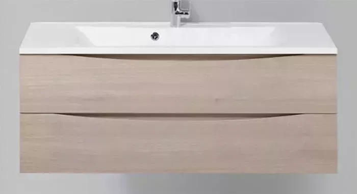 Тумба с раковиной BELBANGO с Marino 110 Rovere Grigio (MARINO-1100-2C-SO-RG-P, BB1100/450-LV-MR-PR)