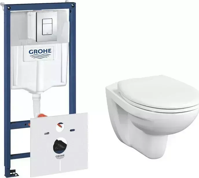 Комплект унитаза с инсталляцией VITRA S10 SpinFlush с , микролифт (7855B003-0075, 84-003-019, 38775001)