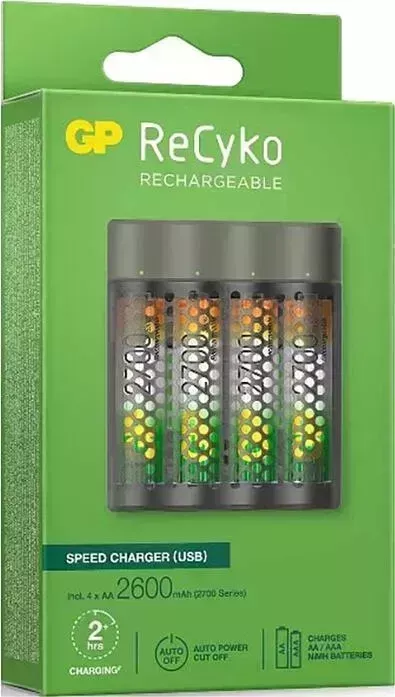Зарядное устройство GP Recyko M451 2600mAh (4шт)