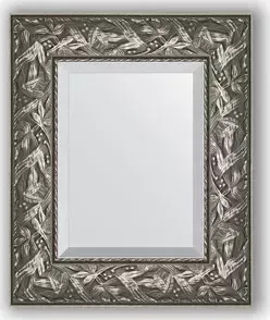 Зеркало Evoform с фацетом в багетной раме Exclusive 49x59 см, византия серебро 99 мм (BY 3364)