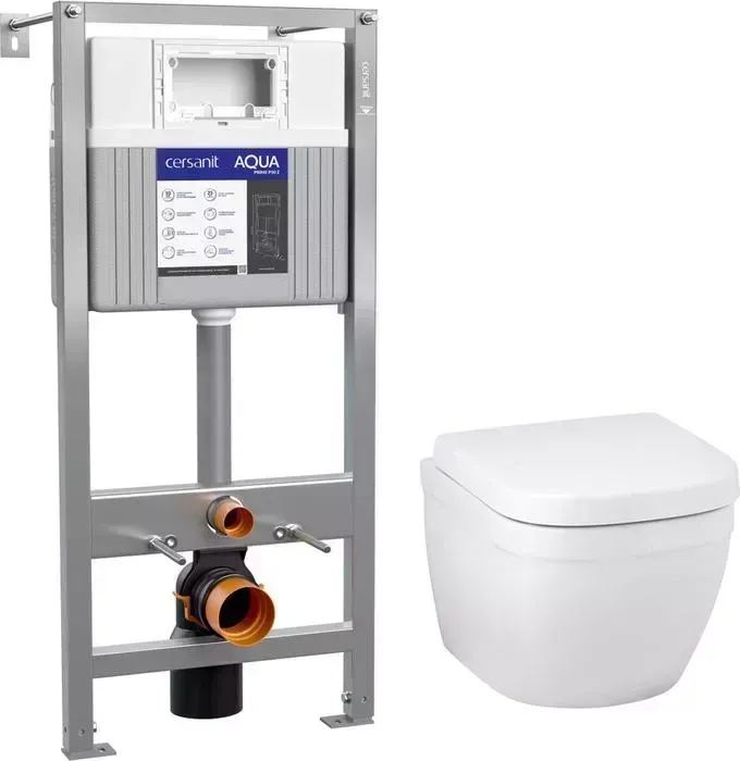 Комплект унитаза с инсталляцией Grohe Euro Ceramic с Cersanit сиденье микролифт (39206000, 63476, 39330001)