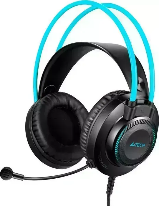 Наушники A4TECH с микрофоном Fstyler FH200i, серый/синий, 1.8 м, накладные